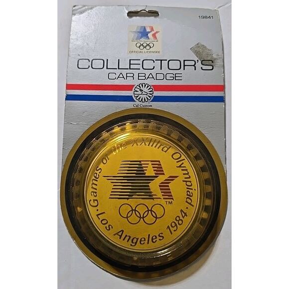 1984 Customs Games of the XXIIIrd Olympiad Los Angeles Metal Car Emblem NOS U294 - Picture 2 of 6